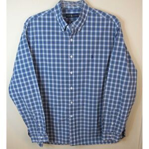 Ralph Lauren Long Sleeve Cotton‎ Plaid Button Down Dress Shirt - Size 17.5 - 44